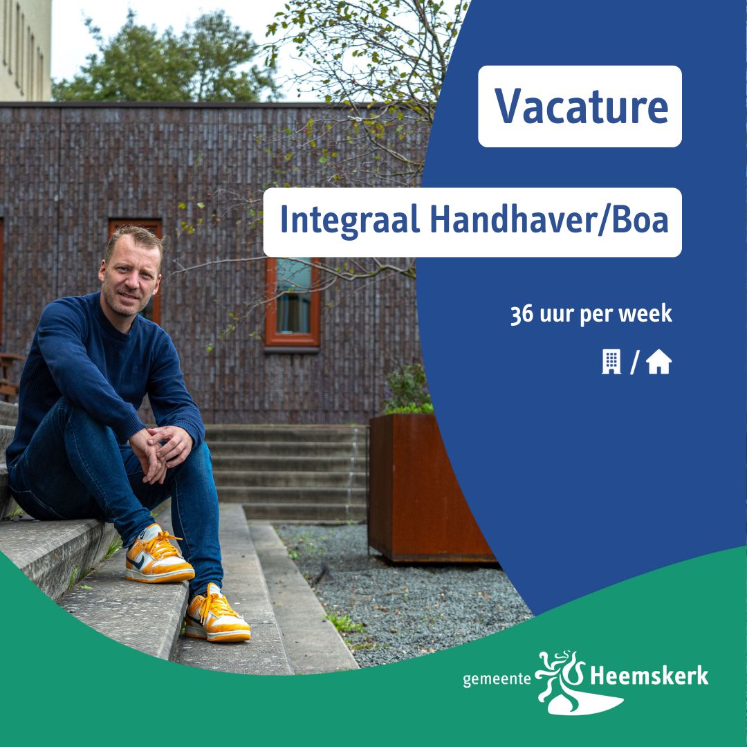 #Vacature | Integraal Handhaver/BOA (36 uur/week)

Weet jij met een glimlach én daadkracht #Heemskerk veiliger en leefbaarder te maken? 🌍 Ga wijkgericht aan de slag en werk samen met inwoners, ondernemers en partners. Solliciteer vóór 8 januari 2025! 👉 werkenbij.heemskerk.nl/vacatures/inte…