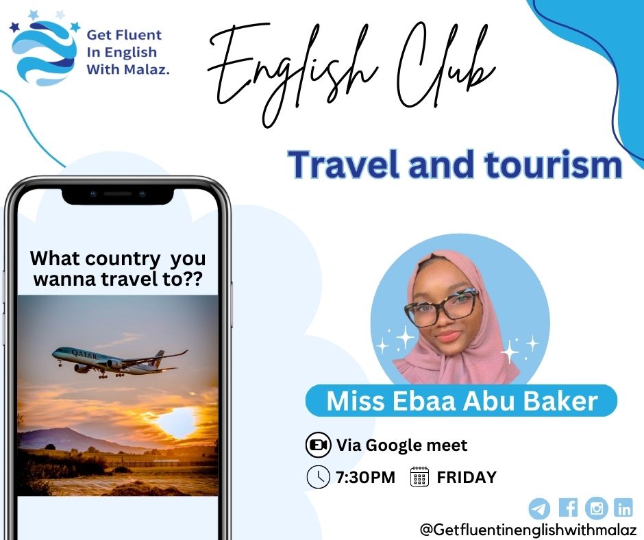 ITeachEnglish10's tweet photo. 🌍✈️ Explore the World with Us! ✈️🌍

Are you passionate about travel and tourism?
Join us this Friday at 7:30 PM for an exciting session where we’ll dive into:
✨ Fascinating travel destinations
✨ Travel vocab and expressions
✨ Fun discussions and activities https://t.co/OYiNplqDSD
