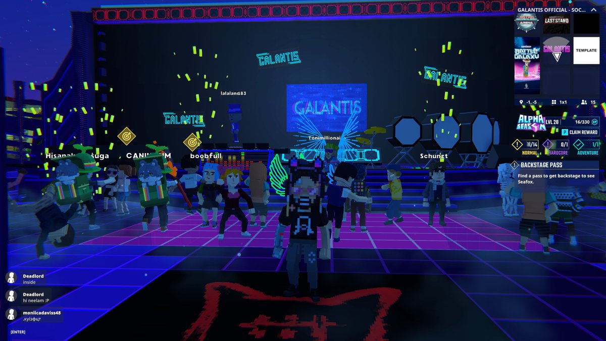 joojoobbox's tweet photo. Rocking out at the @wearegalantis Stage in @TheSandboxGame. The virtual crowd is going wild! 🎉🔊 https://t.co/YgtLBfbhi5 #TheSandbox #AlphaSeason4 #AS4SocialChallenge https://t.co/W47VpikSSb