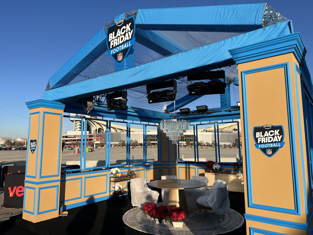FilmwerksLLC's tweet photo. ⭐We’re still reflecting on the incredible experience of being part of the #Amazon  Black Friday #football  Game at #ArrowheadStadium!🏟️Here’s a closer look at the stunning set designs that helped bring this event to life.🏈Thanks again Amazon, for allowing us to be apart of it!! https://t.co/Hg4OJrZ1Cz