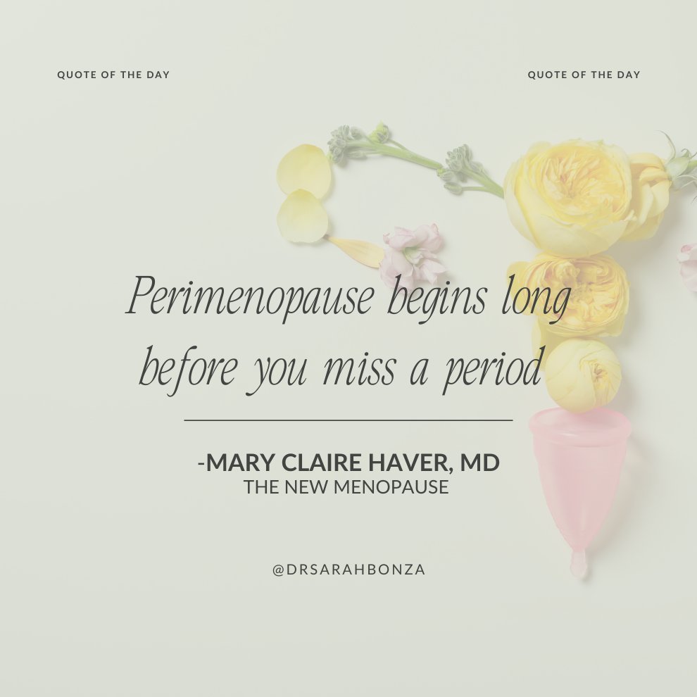 Perimenopause begins long before you miss a period.

Dr. Mary Claire Haver’s reminder highlights the importance of understanding hormonal shifts that start in your 30s or 40s. 

Early awareness is key to thriving through this transition.  

#PerimenopauseThreads