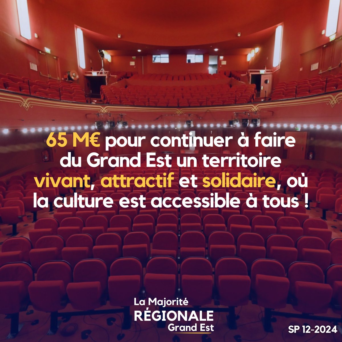 Majorité Grand Est (@majoritege) on Twitter photo La <a href="/regiongrandest/">Région Grand Est</a> attribuera des moyens importants à la culture, à ceux qui la font et ceux qui la vivent, convaincue qu’elle est un indispensable vecteur de partage et de cohésion et un facteur d’attractivité des territoires.
#budget2025 #SPDec24 La <a href="/regiongrandest/">Région Grand Est</a> attribuera des moyens importants à la culture, à ceux qui la font et ceux qui la vivent, convaincue qu’elle est un indispensable vecteur de partage et de cohésion et un facteur d’attractivité des territoires.
#budget2025 #SPDec24
