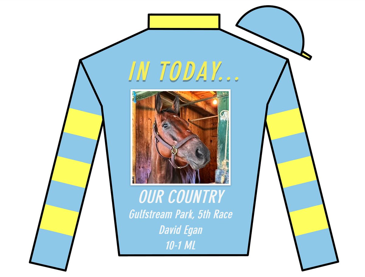We're in sunny Hallandale Beach to kick off our meet at Gulfstream Park. OUR COUNTRY goes in the 5th race with David Egan aboard. Best of luck to all of our Partners. Let's go OC!
