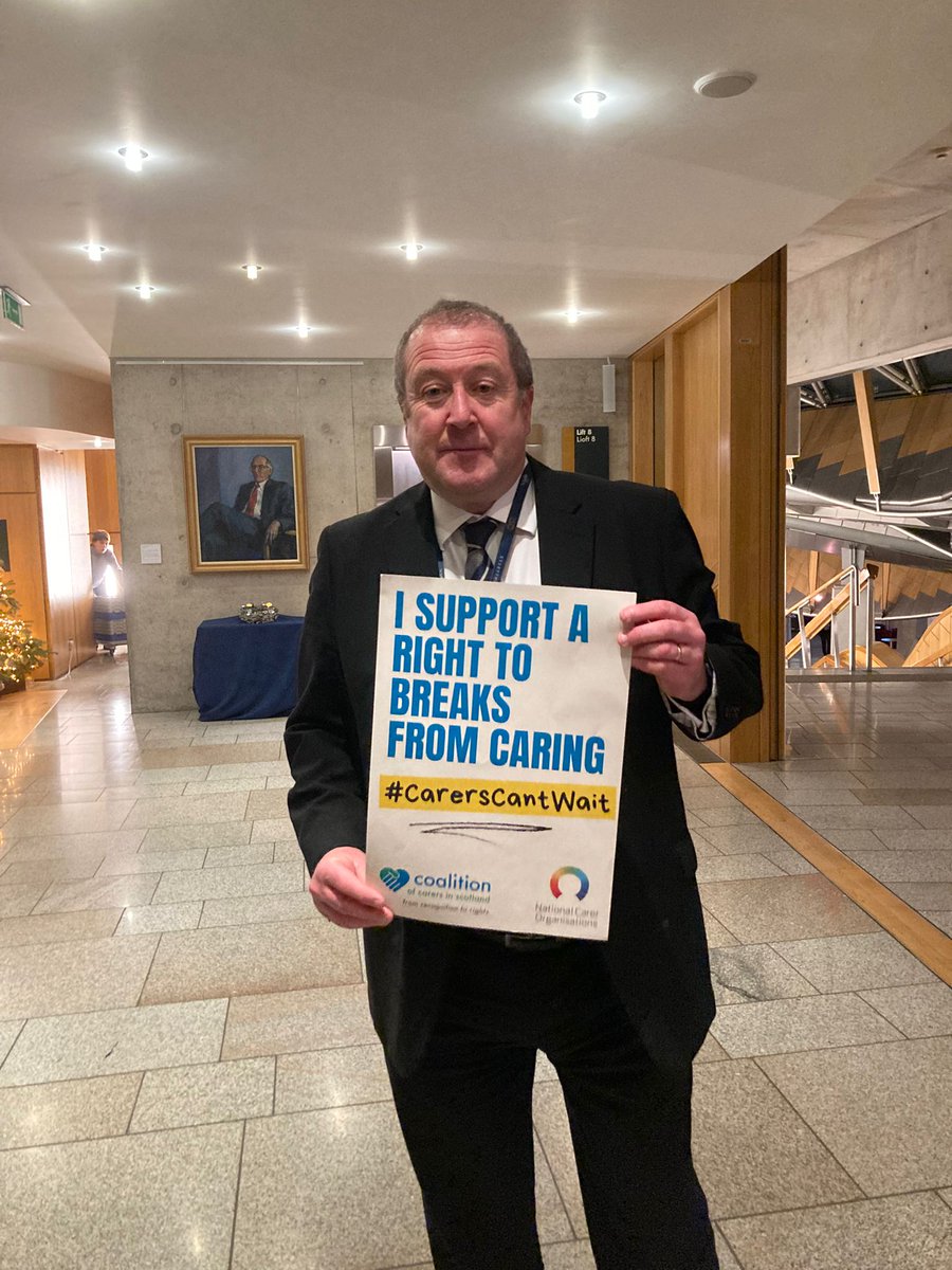 Coalition of Carers in Scotland (COCIS) (@carerscoalition) on Twitter photo Only 2% of unpaid carers in Scotland receive support to enable them to have a break from caring.
Thank you to <a href="/GraemeDeyMSP/">Graeme Dey</a> for speaking to us about unpaid carers and pledging support that all carers should have the right to a break from caring.
#CarersCantWait Only 2% of unpaid carers in Scotland receive support to enable them to have a break from caring.
Thank you to <a href="/GraemeDeyMSP/">Graeme Dey</a> for speaking to us about unpaid carers and pledging support that all carers should have the right to a break from caring.
#CarersCantWait
