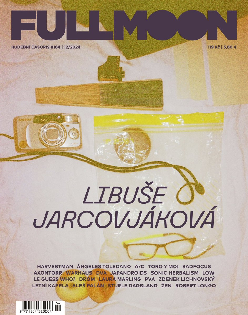 FULL MOON #164: Libuše Jarcovjáková je v prodeji od 12.12.

Titulní téma obsahuje:

📸 Rozhovor LJ vs. Julie Hrnčířová
📸 Téma Deníky LJ
📸 Galerie LJ 
📸  Lucie Černá a Ania Nałęcka-Milach (ed.) – LJ – T-Club
📸 Rozhovor badfocus 
📸 Galerie Kristýna Kulíková
📸 Nová jména🇨🇿📷