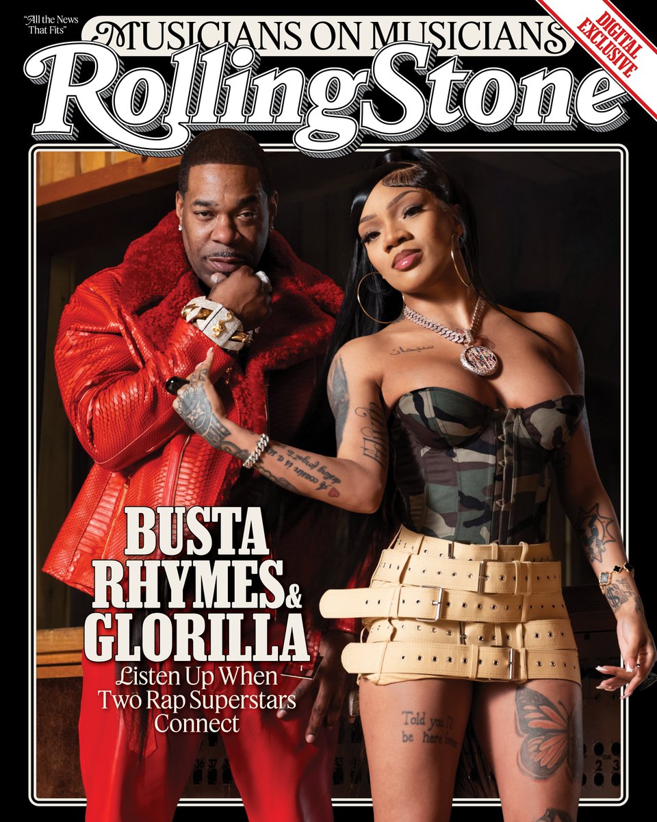 Rolling Stone (@rollingstone) on Twitter photo Two generations of hip-hop superstars connect for Rolling Stone's new #MusiciansOnMusicians digital cover: <a href="/BustaRhymes/">Busta Rhymes</a> and <a href="/GloTheofficial/">GloRilla 🦍</a>.
The New York legend and the Memphis phenomenon linked up at the Apollo Theater for a conversation.
Story/Photos: rollingstone.com/music/music-fe… Two generations of hip-hop superstars connect for Rolling Stone's new #MusiciansOnMusicians digital cover: <a href="/BustaRhymes/">Busta Rhymes</a> and <a href="/GloTheofficial/">GloRilla 🦍</a>.
The New York legend and the Memphis phenomenon linked up at the Apollo Theater for a conversation.
Story/Photos: rollingstone.com/music/music-fe…
