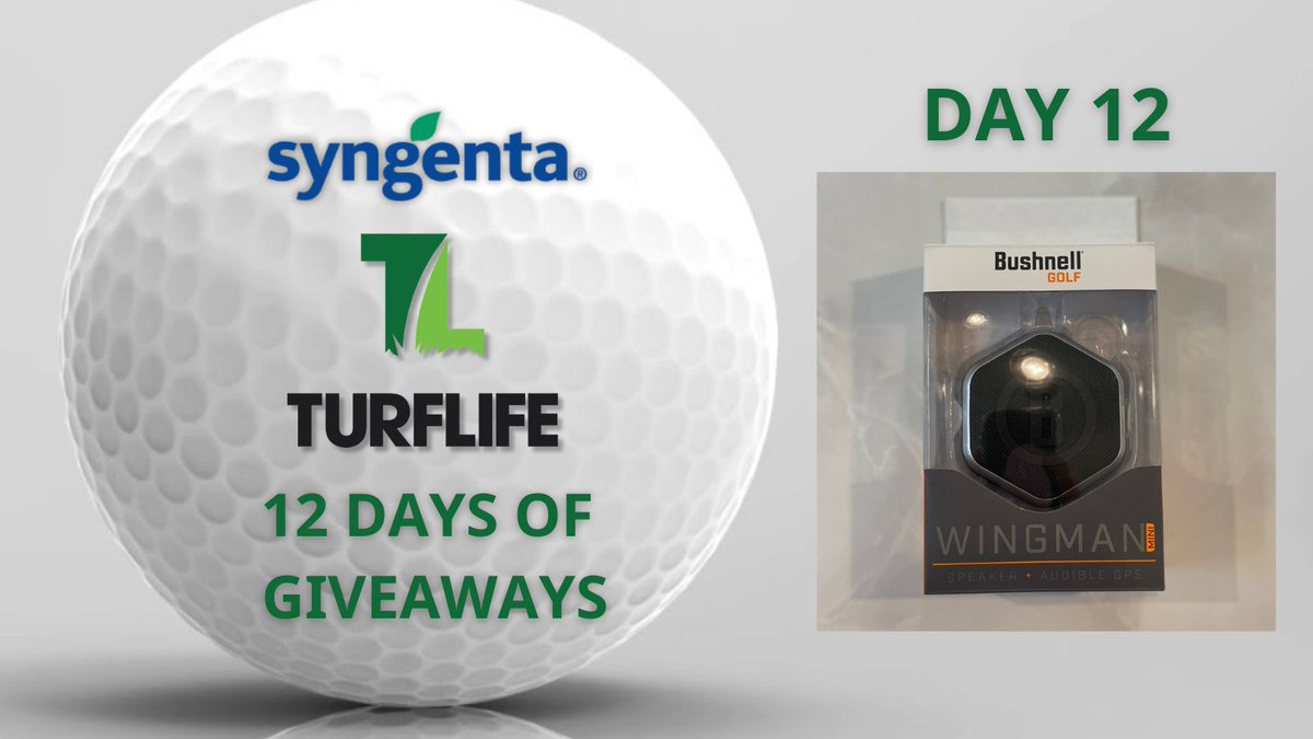 SyngentaTurfCanada (@syngentaturfca) on Twitter photo It’s Day 12, the FINAL day of #12DaysofGiveaways! Enter for our #grandprize draw for 1 of 5 Bushnell Golf Bluetooth Speakers! REPOST this post, and make sure you’re following <a href="/SyngentaTurfCA/">SyngentaTurfCanada</a> to enter. bit.ly/3C05Ayg Winners will be contacted tomorrow! It’s Day 12, the FINAL day of #12DaysofGiveaways! Enter for our #grandprize draw for 1 of 5 Bushnell Golf Bluetooth Speakers! REPOST this post, and make sure you’re following <a href="/SyngentaTurfCA/">SyngentaTurfCanada</a> to enter. bit.ly/3C05Ayg Winners will be contacted tomorrow!