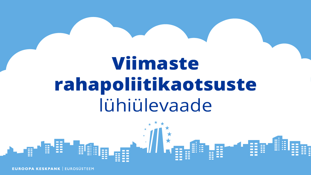 Euroopa Keskpanga nõukogu otsustas täna langetada baasintressimäära 0,25 protsendipunkti võrra, tegemist oli tänavu neljanda intressilangetusega. Majandus elavneb oodatust aeglasemalt, seejuures hinnatõus vähehaaval aeglustub ja läheneb 2% eesmärgile ning palgad küll kasvavad,