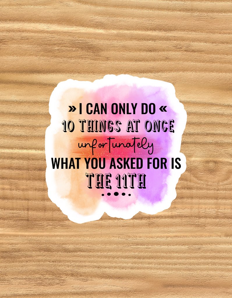 Buyfilterstore's tweet image. Juggling through life with a smile! 😅✨ Our "10 Things at Once" waterproof vinyl sticker hilariously captures the multitasker in you. Perfect for laptops, water bottles, and more! Grab yours today for just $2.75! shortlink.store/a027cwpzamtu #FunnySticker #Multitasker