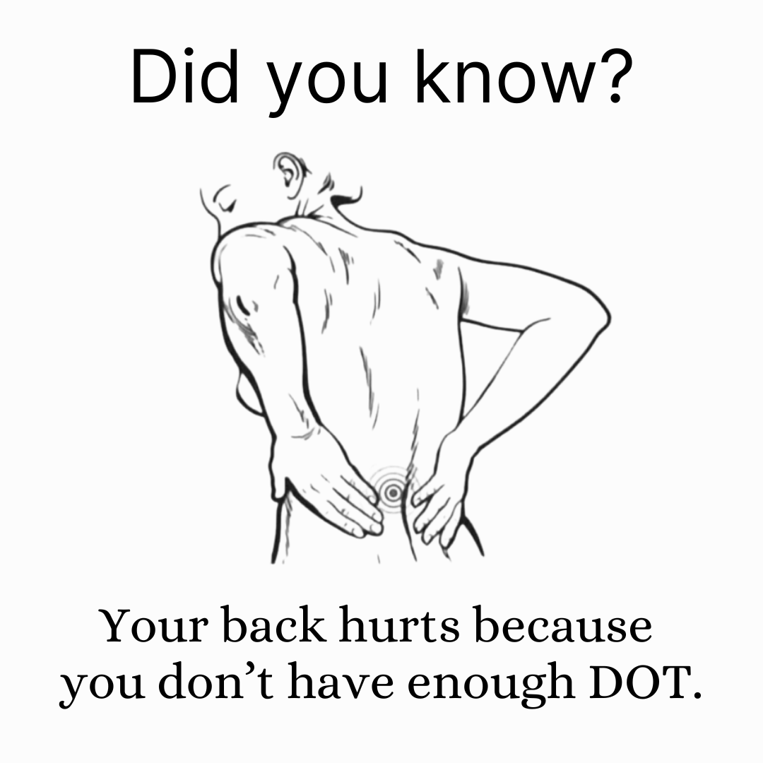 Reduce back pain with more $DOT!
