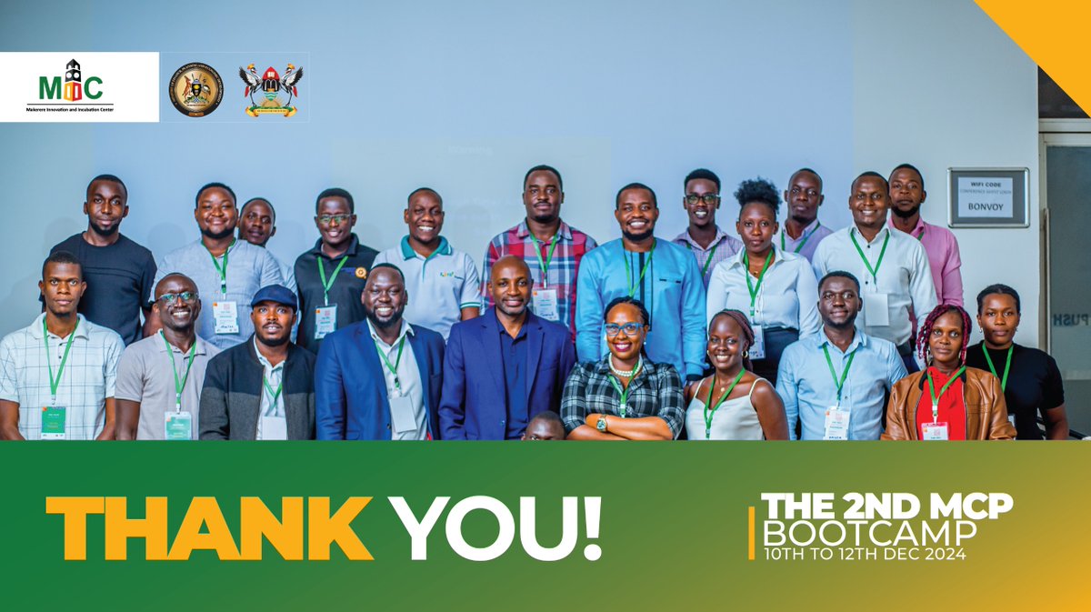 miic_ug's tweet photo. We officially close an incredible journey filled with learning, and support for startups on their path to commercialization.

Thank you to @mofpedU for championing startup growth, our facilitators, and the amazing startups who brought their energy to this event.

#MCPBootcamp2 https://t.co/8JuS8291Tm