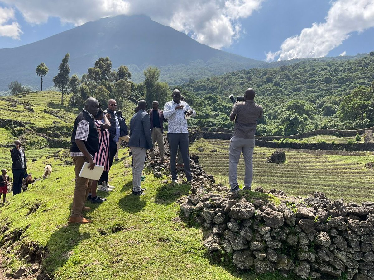 min_waterUg's tweet photo. #MWEworks: The Investing in Forests and Protected Areas for Climate-Smart Development (IFPA-CD) Project Steering Committee visited Mgahinga National Park to inspect the newly constructed Buffalo Wall. https://t.co/xJUVB0iVj2