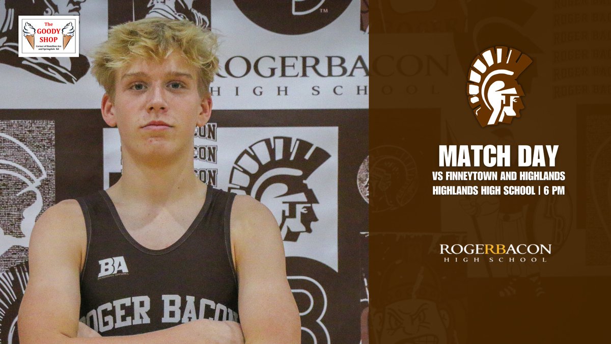 Good luck to <a href="/RogerBaconWrest/">RogerBacon Wrestling</a> in their meet tonight at Highlands High School!

The Spartans face Finneytown and Highlands at 6 PM

#HailSpartans
