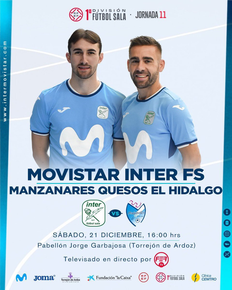 Movistar Inter FS (@intermovistar) on Twitter photo 🎟️ | 𝐄𝐍𝐓𝐑𝐀𝐃𝐀𝐒
🫣 Si aún no te has hecho con la tuya de cara a la próxima jornada en casa, ¿a qué esperas? 🙄
📆 Sábado, 21 de diciembre
⏰ 16h
🆚 <a href="/ManzanaresFS/">ManzanaresFútbolSala</a>
¡Y también puedes comprar la de la siguiente jornada en el Garbajosa! 🙌
🆚 <a href="/RiberaNavarraFS/">ATP Iluminación Ribera Navarra FS</a>
Además, podéis 🎟️ | 𝐄𝐍𝐓𝐑𝐀𝐃𝐀𝐒
🫣 Si aún no te has hecho con la tuya de cara a la próxima jornada en casa, ¿a qué esperas? 🙄
📆 Sábado, 21 de diciembre
⏰ 16h
🆚 <a href="/ManzanaresFS/">ManzanaresFútbolSala</a>
¡Y también puedes comprar la de la siguiente jornada en el Garbajosa! 🙌
🆚 <a href="/RiberaNavarraFS/">ATP Iluminación Ribera Navarra FS</a>
Además, podéis