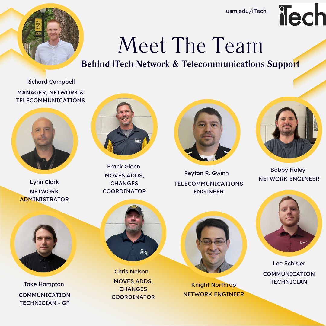 USMiTech's tweet image. Celebrating #MeetTheTeamMonday by shining a spotlight on our amazing Networking Support Team! Kudos to the hardworking and talented individuals who keep our enterprise network running smoothly. Your dedication and expertise are greatly appreciated! #NetworkSupport 👏💼