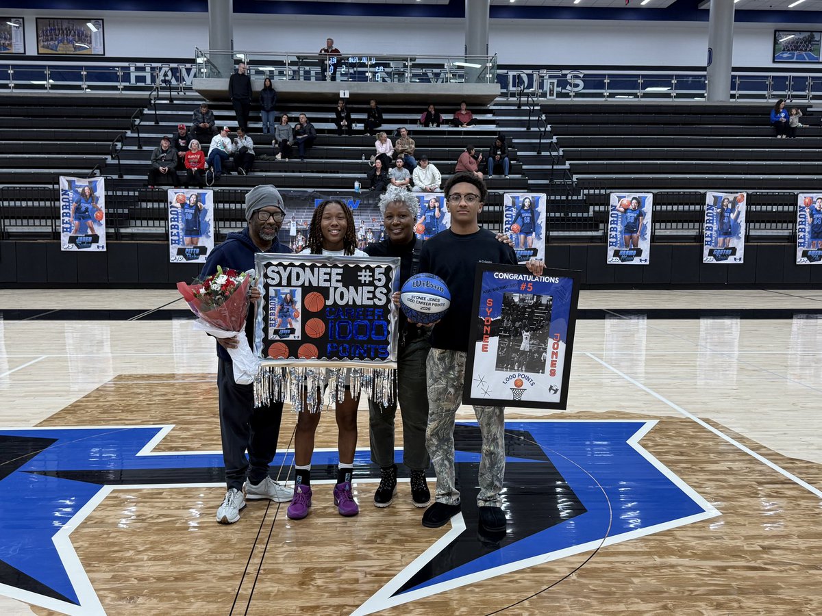We want to congratulate one of our own for hitting a milestone accomplishment. Sydnee Jones for reaching 1,000 points during her high school career. #HPND #BTW
