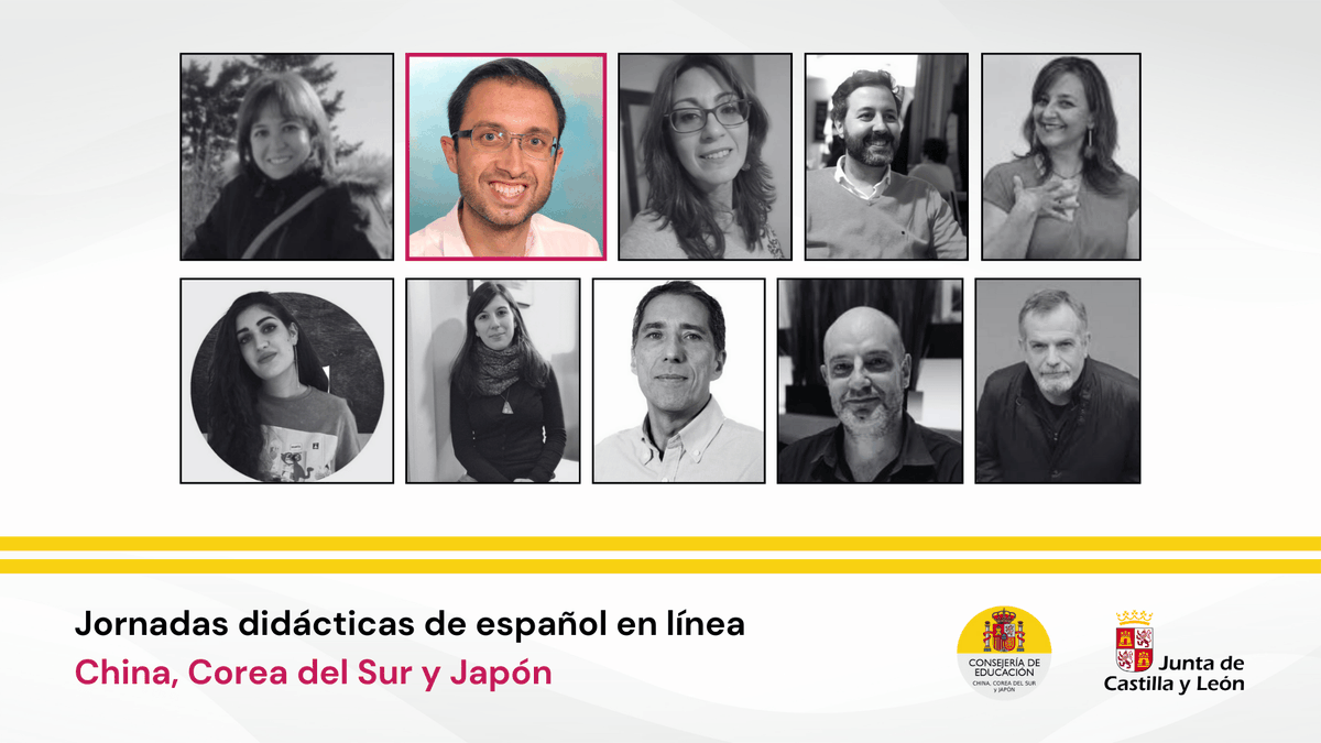 idiomasuva's tweet image. Nuestro profesor de español Ignacio Feliz de Vargas ha sido uno de los ponentes en las jornadas didácticas de español en línea organizadas por la @Edu_cn_cr_jpy la @jcyl
Su exposición ha resaltado el potencial del uso de películas y series para la enseñanza del idioma. 🇪🇸🎬