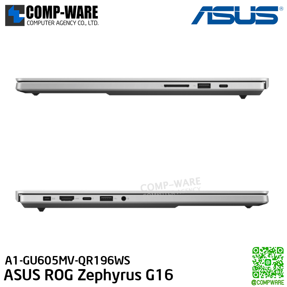 compware's tweet image. ASUS ROG Zephyrus G16 / 16-inch / Intel Core Ultra 9 / NVIDIA GeForce RTX4060 / 16GB / 1TB PCIe 4.0 NVMe M.2 SSD / Win11 Home / A1-GU605MV-QR196WS / GU605MV-QR196WS
---
☛ Line : @compware
☛ E-mail : contact@compware-agency.com
☛ TEL: 081-875-2497
#compware #compwarecomputer