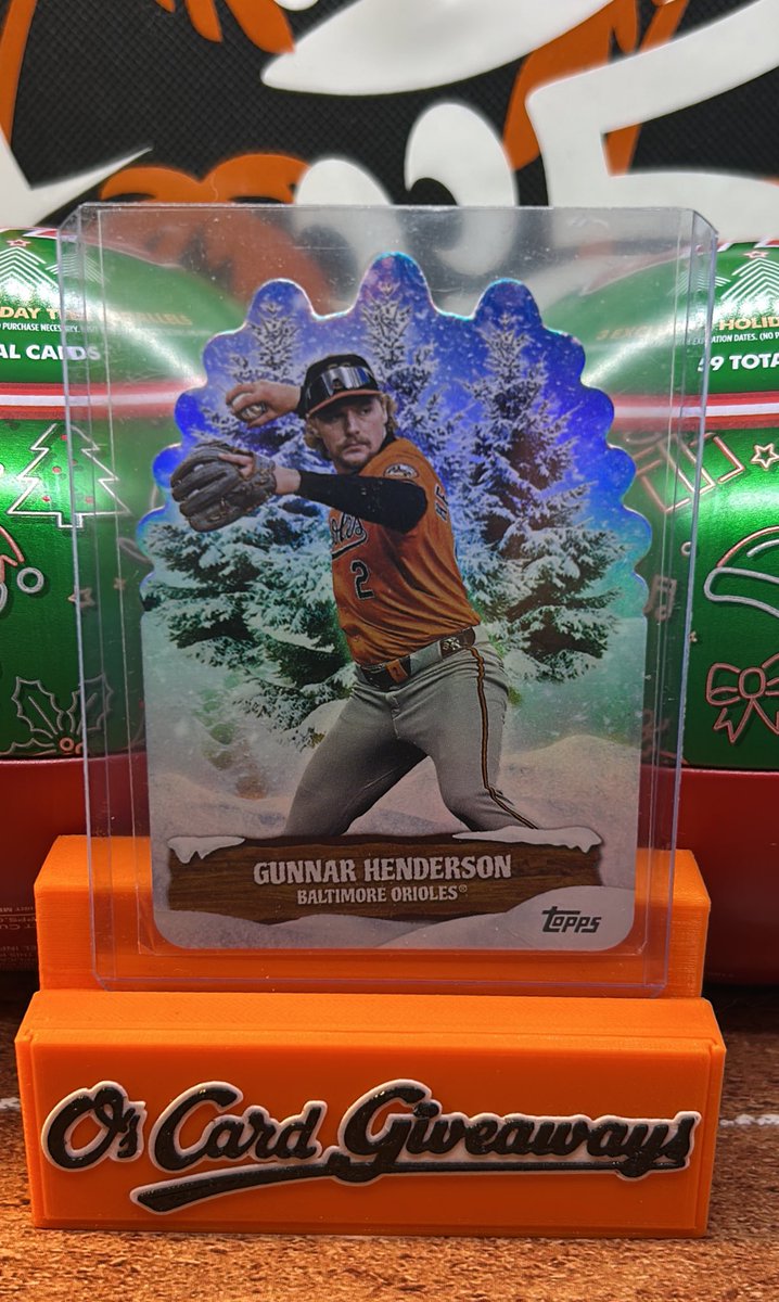 25 Days of Giveaways!!! 

Day 12 Gunnar Henderson Evergreen card! 

Like retweet and follow! I’ll select one lucky winner tonight around 8pm EST !

#Birdland