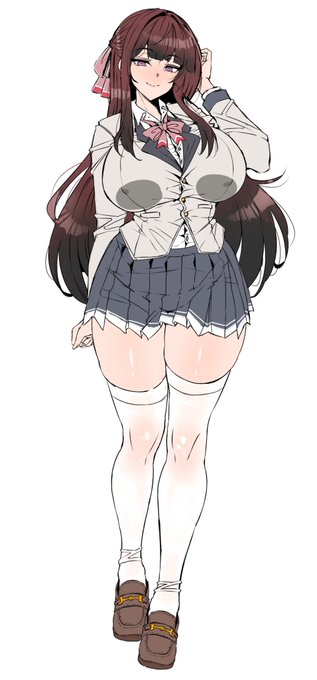 音声作品のキャラデザで描いたムチムチ生徒会長。
好評で嬉しいです🙏✨
 #今年も残りわずかなので今年一番伸びた絵を貼る 