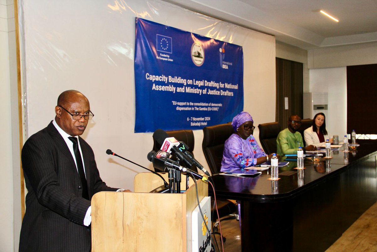 IDEA_Africa's tweet image. With the support of the @EUinTheGambia through the CODE Project, @IDEA_Africa successfully organized a two-day capacity-building on legislative drafting for legal drafters from the @AssemblyGambia & @Gambia_MOJ . 
#EUCODE 
#Gambia