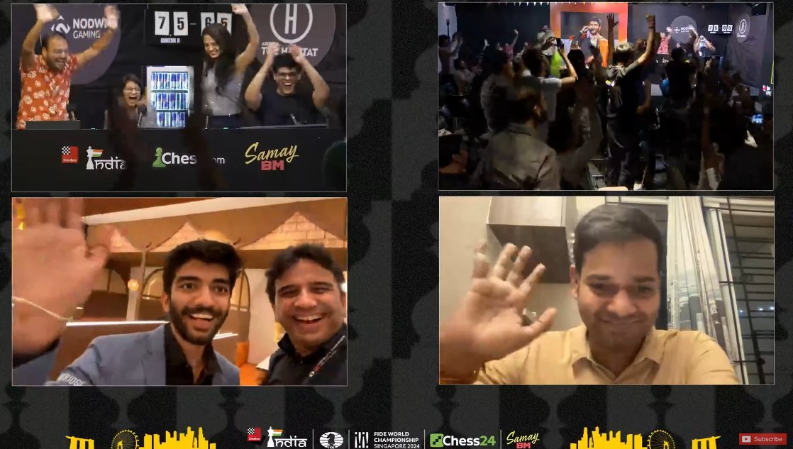 ChessKaChaska's tweet photo. We saw #Gukesh....

thanks to @ChessbaseIndia for this spectacularly awesome commentary and coverage... https://t.co/QqaU3E4WSS