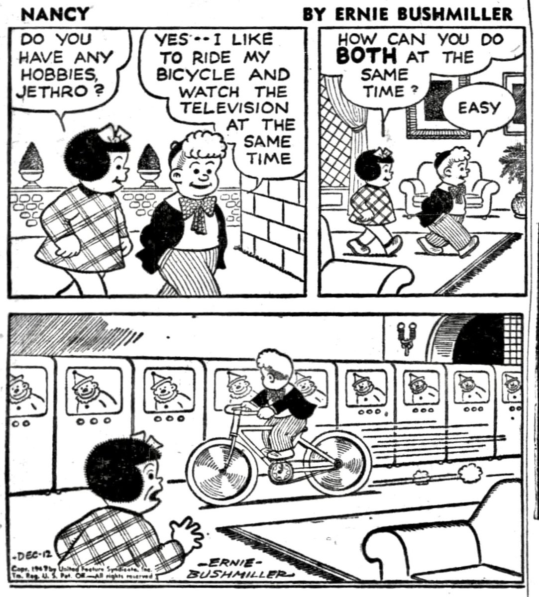 JohnnyCallicutt's tweet image. Nancy By Ernie Bushmiller 
December 12,1947