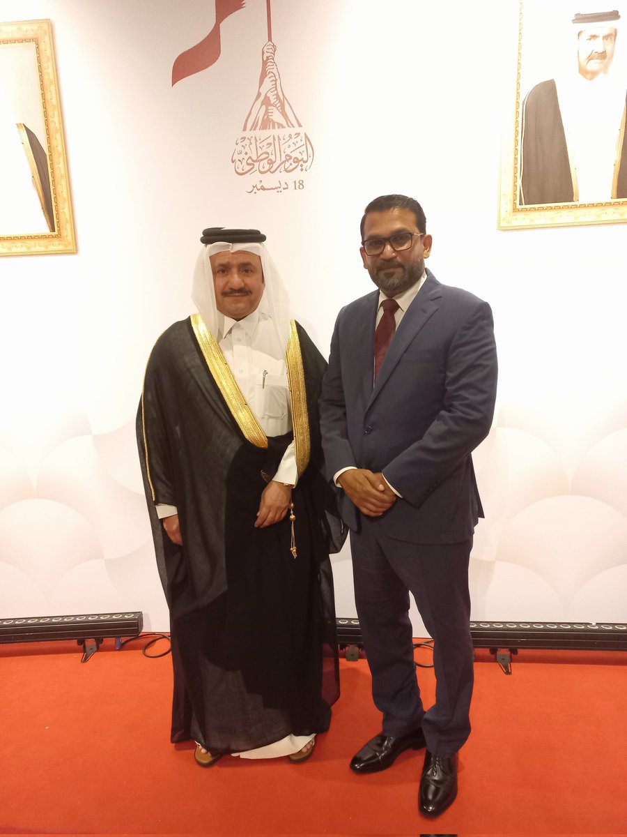 At Qatar national day with his excellency Jassim Bin Jaber Al- Sorour