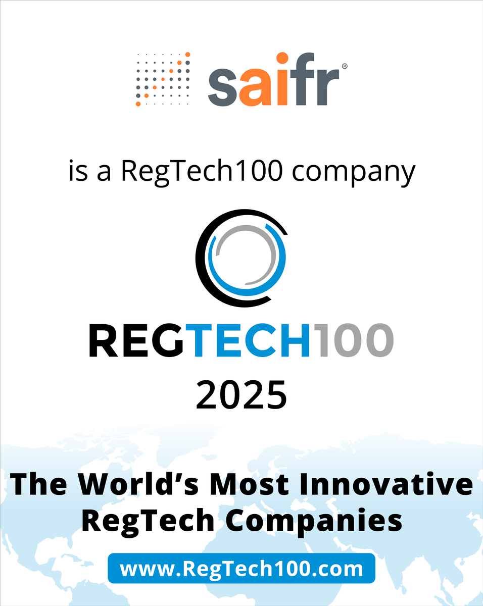 Fintech_Global's tweet photo. Big news! #Saifr has been named in the #RegTech100 list this year!
Explore the full list here: https://t.co/IEJ8pLRQIu
#RegTech #FinTech https://t.co/xbXTvsFmYP