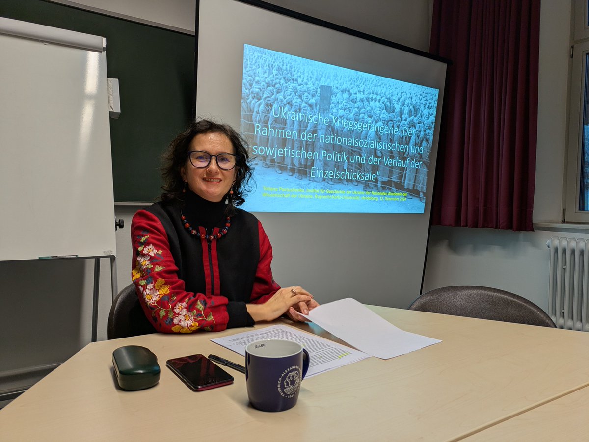 osteuropaFAU's tweet image. Wir beginnen in ein paar Minuten
Tetiana Pastuschenko: Ukrainische Kriegsgefangene: der Rahmen der nationalsozialistischen und sowjetischen Politik und der Verlauf der Einzelschicksale
fau.zoom-x.de/meeting/regist…