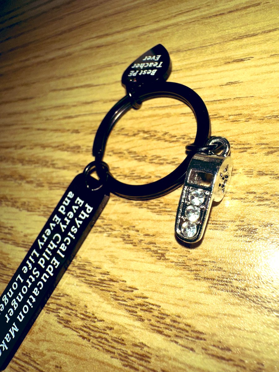 2cool4cool2's tweet photo. Thank You E. and Family for this VERY thoughtful/beautiful Christmas Gift!🎄🎁 

A Blinged-Out Phys-Ed Keychain! 💎 
I love the quote and the diamond-like whistle! 

I’m rocking this everywhere I go! Thank you Thank You!!! I love it! #SomersetFam #ThankYou #PhysedBling 🙌💎 https://t.co/02W6tYDpwx