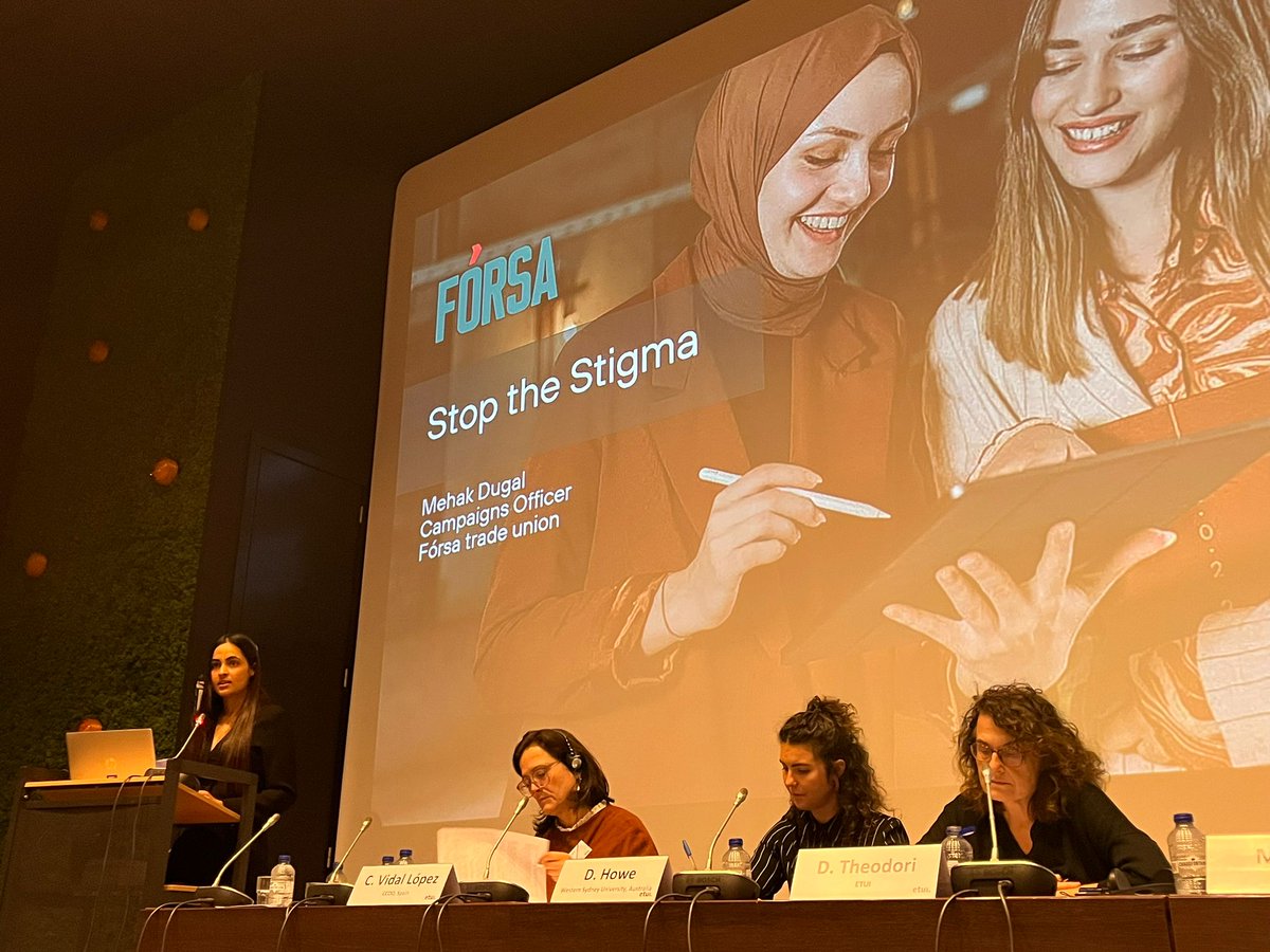 Fórsa trade union (@forsa_union_ie) on Twitter photo Delighted to bring the #StopTheStigma campaign to Brussels. Periods and menopause are a workplace issue, and workplaces should work for everyone!
Thank you to our friends at <a href="/ETUI_org/">ETUI - European Trade Union Institute</a> for having us present at their excellent conference on gender & occupational health and safety. Delighted to bring the #StopTheStigma campaign to Brussels. Periods and menopause are a workplace issue, and workplaces should work for everyone!
Thank you to our friends at <a href="/ETUI_org/">ETUI - European Trade Union Institute</a> for having us present at their excellent conference on gender & occupational health and safety.