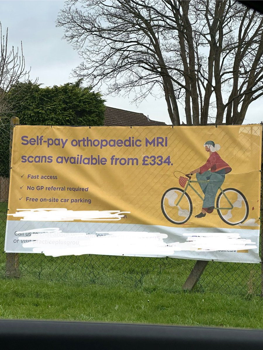 On one side of the road we have a long and considerate discussion about the pros and cons of scans in the management of your condition…then on the other they’re on the promo shelf #neoliberalism
