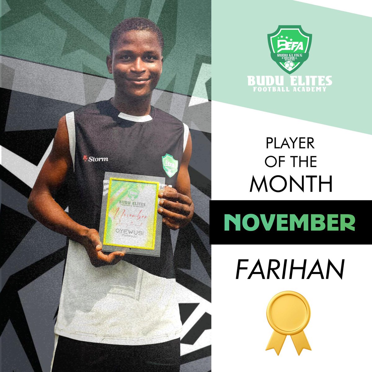 buduelites_fa's tweet image. Cheers to our November player of the month🎊🥳
Recognizing brilliance on and off the field. Cheers to greatness! 🫡💪🏽
@Iamphoat   #WellDeserved #TeamStar
#playerofthemonth #Trending #Befa