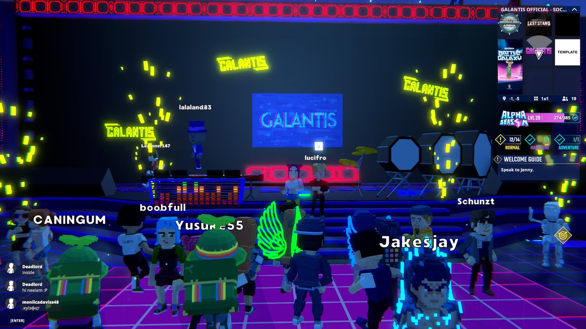 Rocking out at the <a href="/wearegalantis/">Galantis</a> Stage in <a href="/TheSandboxGame/">The Sandbox</a>. The virtual crowd is going wild! 🎉🔊 register-landings.sandbox.game/alphaseason4-s… #TheSandbox #AlphaSeason4 #AS4SocialChallenge