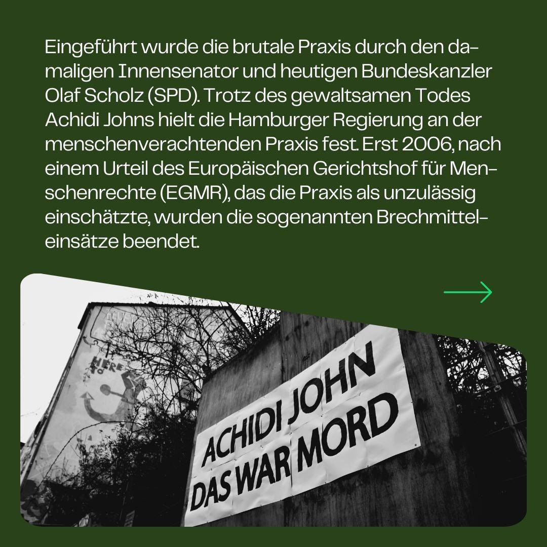 copwatch_hh's tweet image. 🕯️Remember #AchidiJohn 

Wir gedenken heute Achidi John, der an den Folgen von Brechmittelfolter am 12.12.2001 gewaltsam zu Tode kam.

Kein Vergessen! 

#Copwatchhh