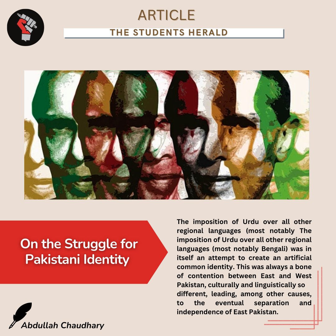 HeraldStudents's tweet photo. ‘The story of the Urdu language is perhaps representative of the crisis of identity that faces 
Pakistan today,’ writes Abdullah Chaudhary.

To read more, click on the link 🖇️ 
https://t.co/YTJBSVsrjO

#Pakistan #Urdu #herald https://t.co/83sXUeeyb7