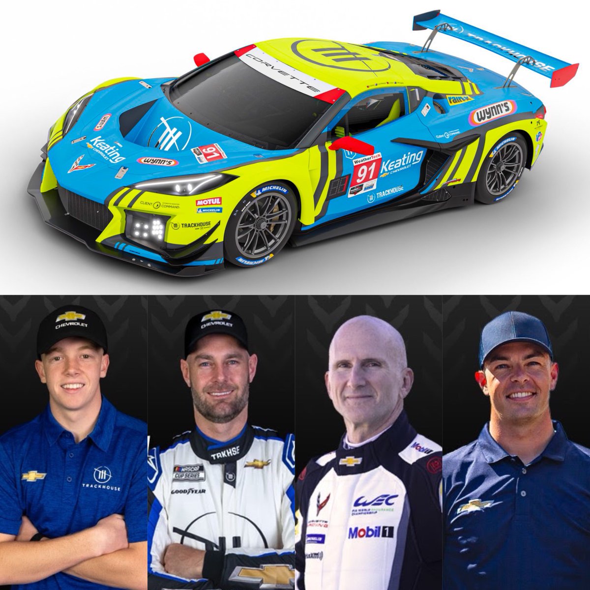 onlyendurance's tweet image. 🚨 TF SPORT X TRACKHOUSE ENTER ROLEX 24 AT DAYTONA 🇺🇸

The one-off GTD PRO #91 Corvette Z06 GT3.R features an unmissable driver lineup:

🇺🇸 Ben Keating
🇳🇿 Shane Van Gisbergen
🇳🇿 Scott McLaughlin
🇺🇸 Connor Zilisch

LET THEM COOK! | @OfficialTFSport #IMSA