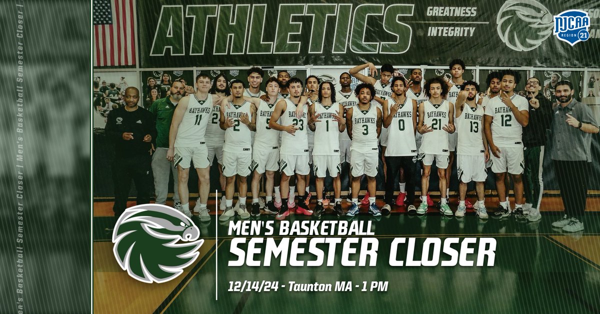 Bristol CC Athletics (@bristolbayhawks) on Twitter photo Heads up! Join your 9-2 @Bristolcc Bayhawks Men's Basketball team at 1 PM this Saturday 12/14/24 at home in Taunton for their semester closer where they will face the <a href="/QCMBB/">Quincy College Basketball</a> Granite.
#GoHawks
#BayhawkGRIT Heads up! Join your 9-2 @Bristolcc Bayhawks Men's Basketball team at 1 PM this Saturday 12/14/24 at home in Taunton for their semester closer where they will face the <a href="/QCMBB/">Quincy College Basketball</a> Granite.
#GoHawks
#BayhawkGRIT