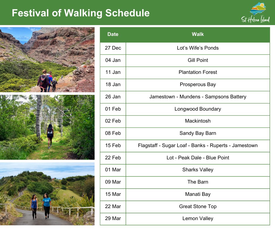 Just over two weeks until Festival of Walking starts 🥾

#StHelena #StHelenaIsland #FesrivalofWalking #BreathOfFreshAir #OffTheBeatenTrack #Travel