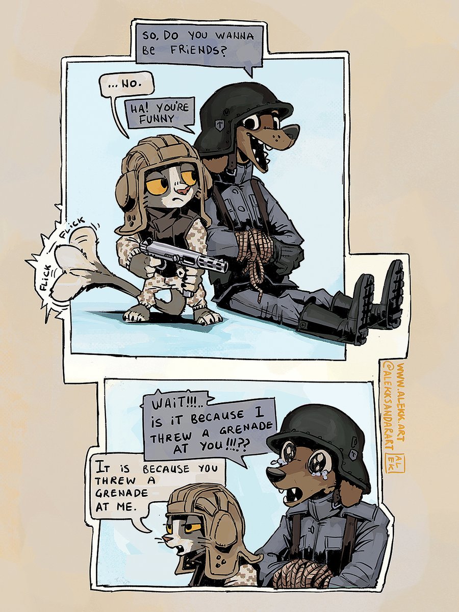 alekksandarART's tweet photo. Tankcat subdues an enemy. It was not worth the effort. https://t.co/JnqPtjtmXP