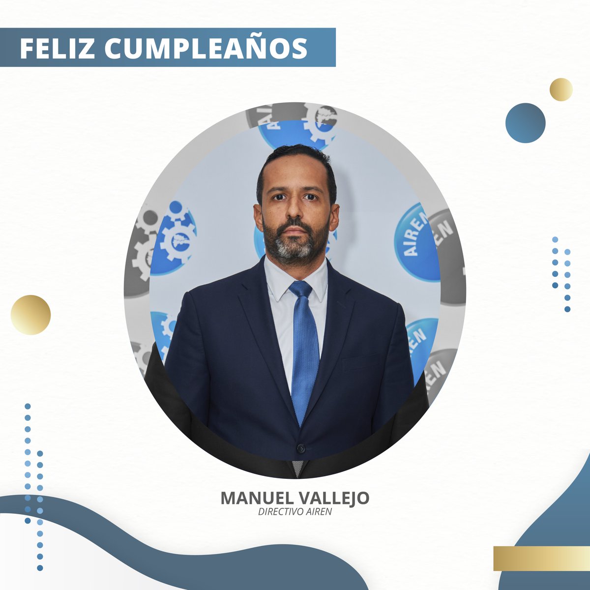 Muchas felicidades en su aniversario a Manuel Vallejo, quien forma parte de nuestra directiva.  

Auguramos larga vida para continuar contribuyendo juntos al desarrollo de la industria.   Gracias por tus aportes a la #AIRENRD