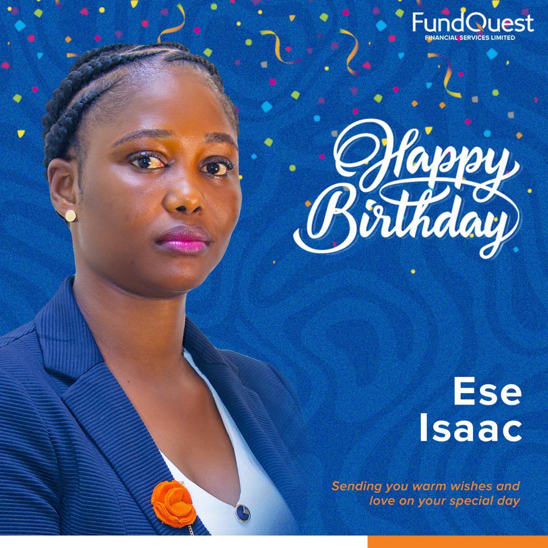 FundQuestNgr's tweet image. Happy Birthday to our amazing team member, Ese Isaac 🥳🥳

May your special day be filled with love, laughter, and all your favorite things. Here's to another incredible year. 

Cheers 🥂

Drop a birthday wish for Ese in the comment section.

#HappyBirthday #TeamMember #FundQuest