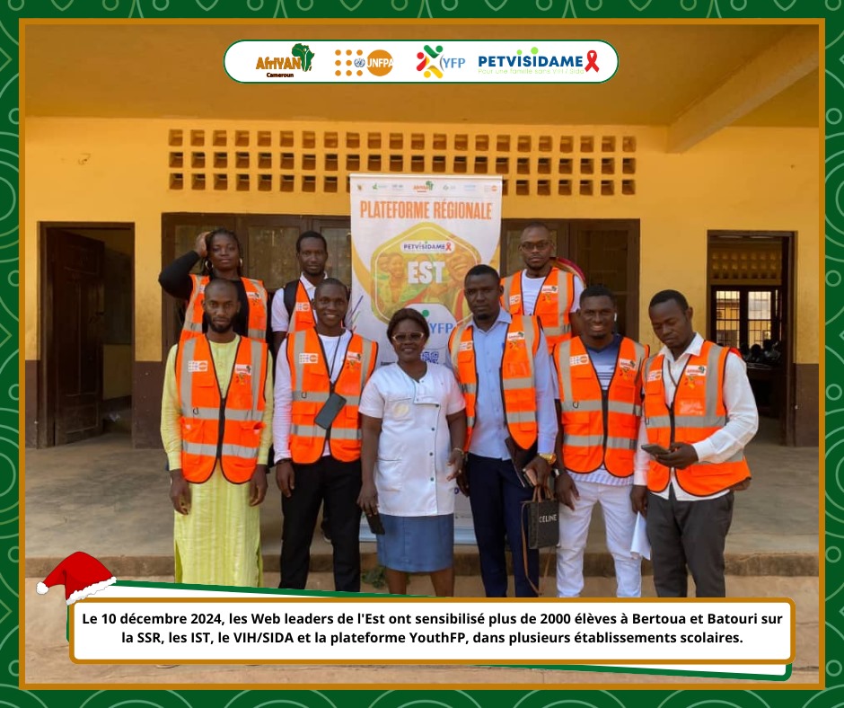 AfriYAN_Camer's tweet photo. Une campagne de sensibilisation de grande envergure a été menée auprès des 👫 de #Bertoua et #Batouri. Les WebInfluenceursEst ont sensibilisé + de 2000 élèves sur les enjeux de la #SSR. Ceux-ci ont été édifiés sur le #VIH/SIDA, les🫄précoces & la prévention des #VBG.
#PETVISIDAME https://t.co/ZCQ1bXisEE