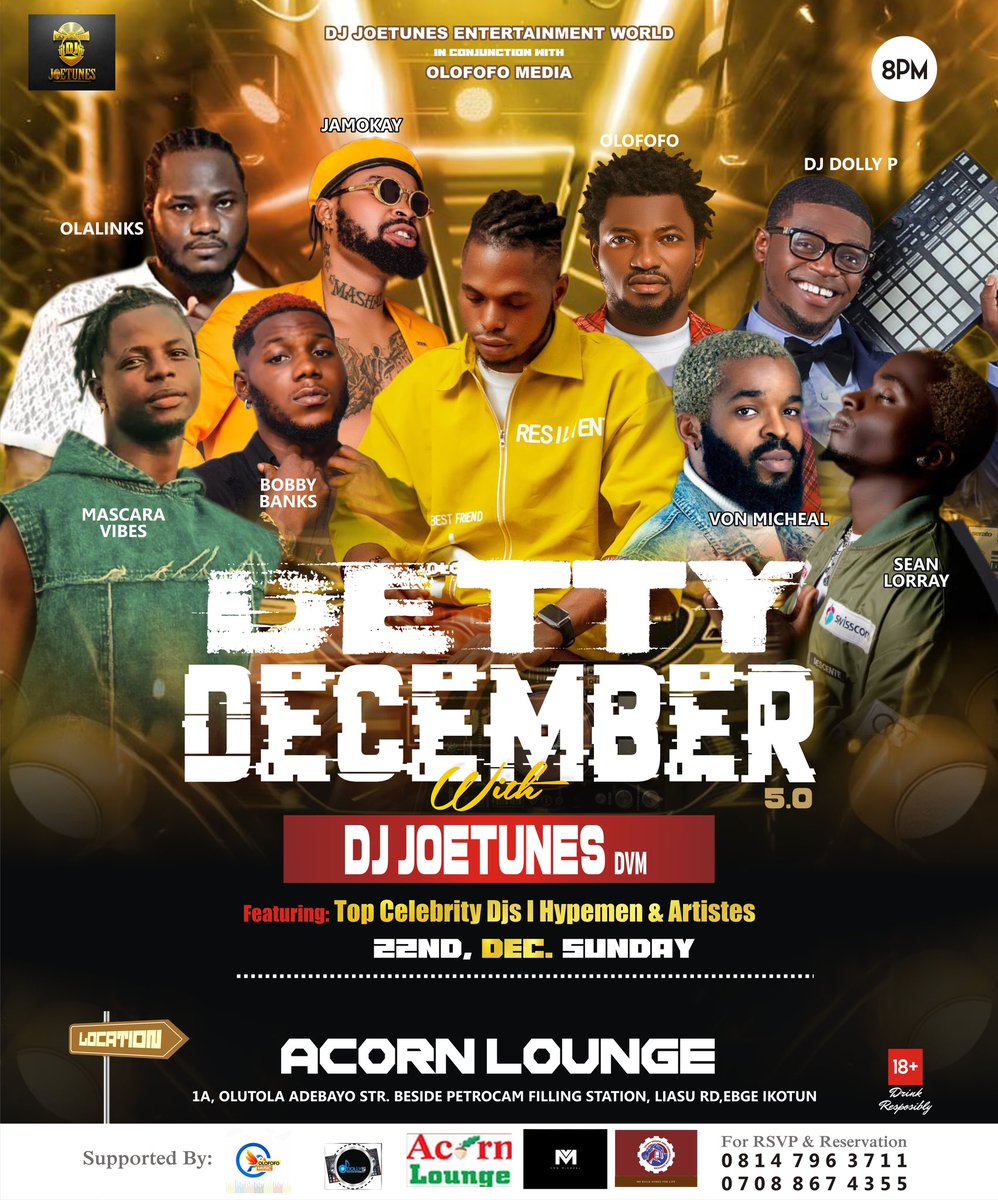 Detty December 5.0 with Dj Joetunes 

#x #TrendingHot #BeckyXRedSeaFilm #DettyDecember #lagos