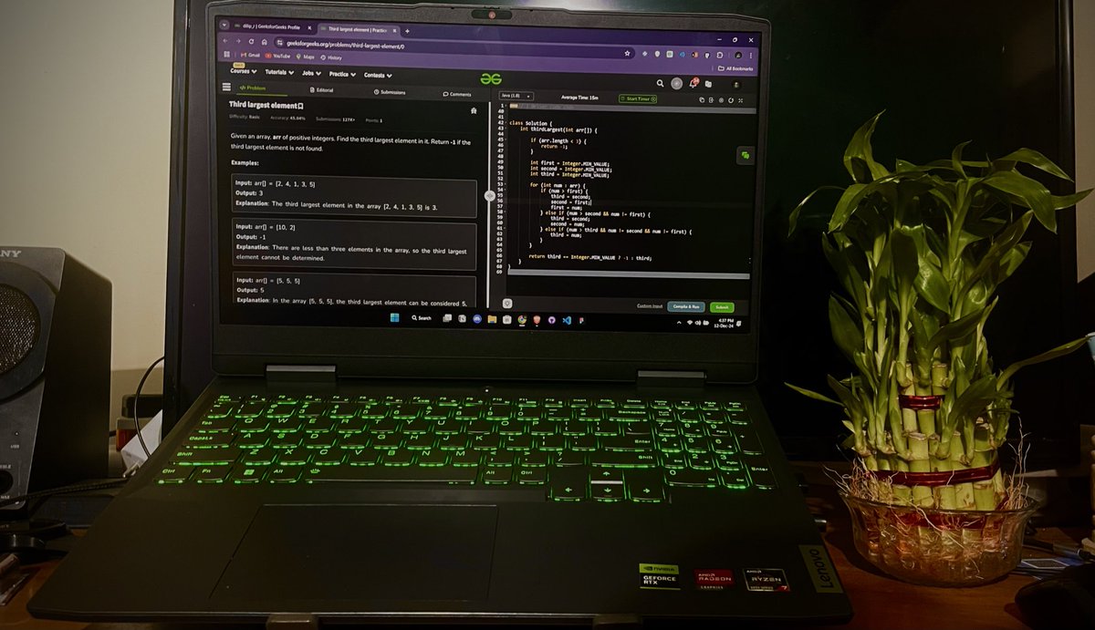 0xSuper_Saiyan's tweet image. Code. Create. Grow. 🌱💻
Lucky bamboo by my side, powering my laptop and my productivity.
#CodingLife #WorkSpaceVibes #DeveloperLifestyle #PlantParent #TechWithNature #ZenWorkspace #CodingWithStyle #RemoteWork #DevSetup