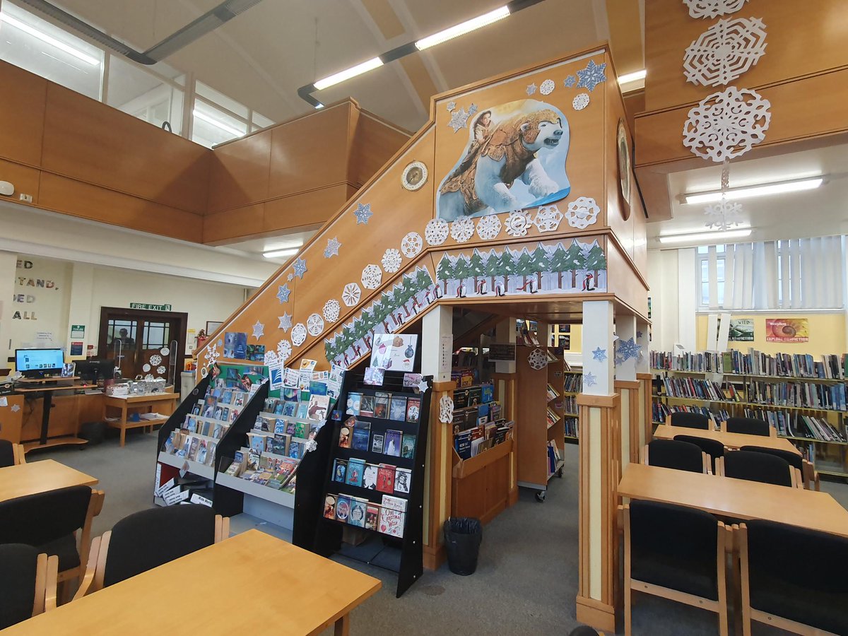 KES Lichfield LRC (@kingeddieslrc) on Twitter photo This Christmas, we are celebrating the wonderful 'Northern Lights' by Phillip Pullman! Our library is a veritable winter wonderland! <a href="/uksla/">School Library Association (SLA)</a> <a href="/PhilipPullman/">Philip Pullman</a> This Christmas, we are celebrating the wonderful 'Northern Lights' by Phillip Pullman! Our library is a veritable winter wonderland! <a href="/uksla/">School Library Association (SLA)</a> <a href="/PhilipPullman/">Philip Pullman</a>