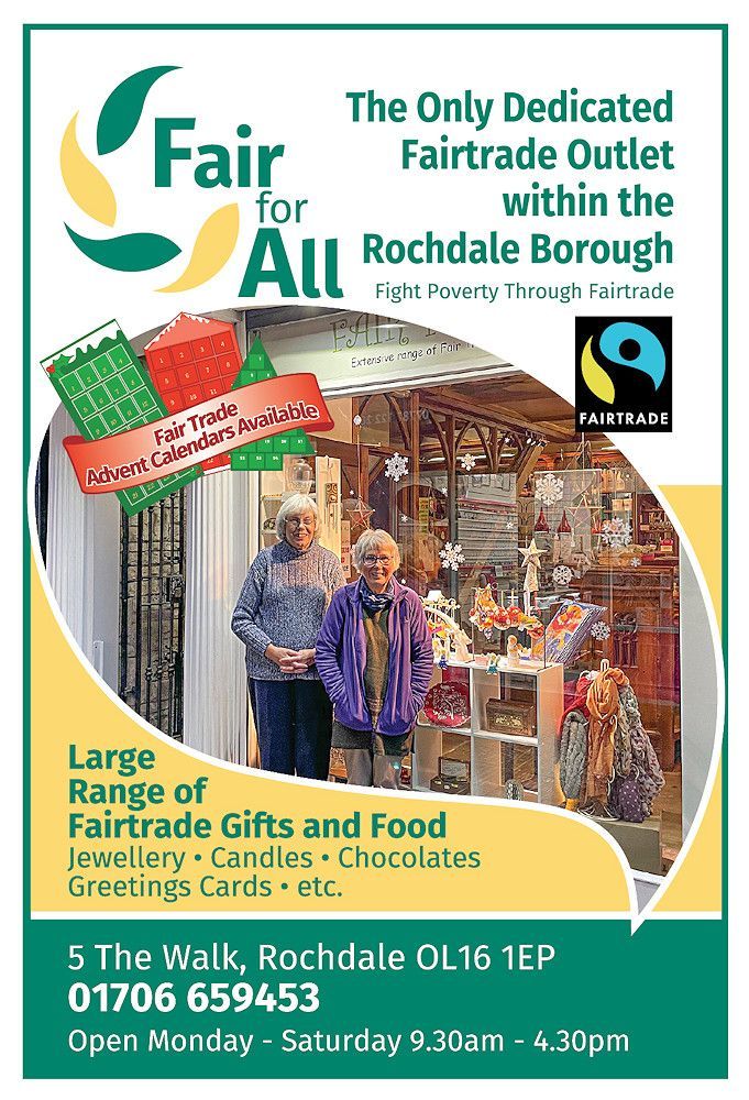 Fair for All is the only dedicated Fairtrade outlet in the Rochdale borough. Pay them a visit for a large range of Fairtrade gifts and food.
rochdaleonline.co.uk/sites/fair-for…