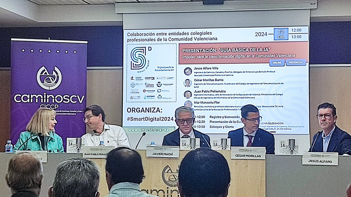 Hoy ATIAL acompaña a colegios profesionales valencianos en la presentación de la "Guía Básica de la IA", dentro de la iniciativa Smart Digital.