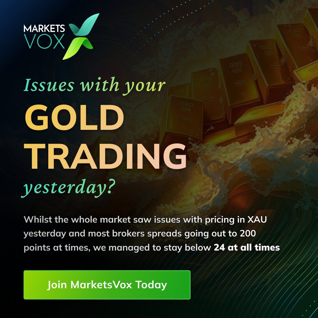 marketsvox_'s tweet photo. We improve our trading environment constantly. 
Whilst the whole market saw issues with pricing in XAU yesterday and most brokers spreads going out to 200 points at times, we managed to stay below 24 at all times. 

#marketsvox #youneednevertradealone #XAU https://t.co/r7QeXEfG6R